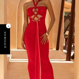 Club London! Sexy Red Cut Out Dress! 💋💋